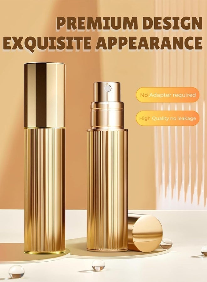 5ML Gold Refillable Perfume Atomiser Spray Bottle, Portable Travel Size Leak-Proof Cologne Dispenser Easy to Refill for Women Men - Image 3