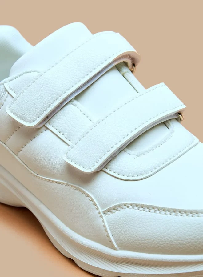 ال بي ال من شو اكسبرس Solid School Shoes with Hook and Loop Closure