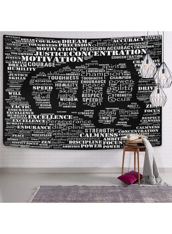 Emvency Tapestry Print 60X80 Inches Motivation Essence Of Fighter Gym Word Kickboxing Athlete Karate Dedication Wall Hangings Home Decor - Image 4