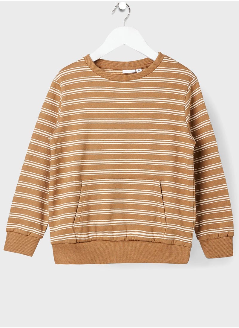 NAME IT - Kids Stripe Long Sleeve Sweatshirt - Image 1