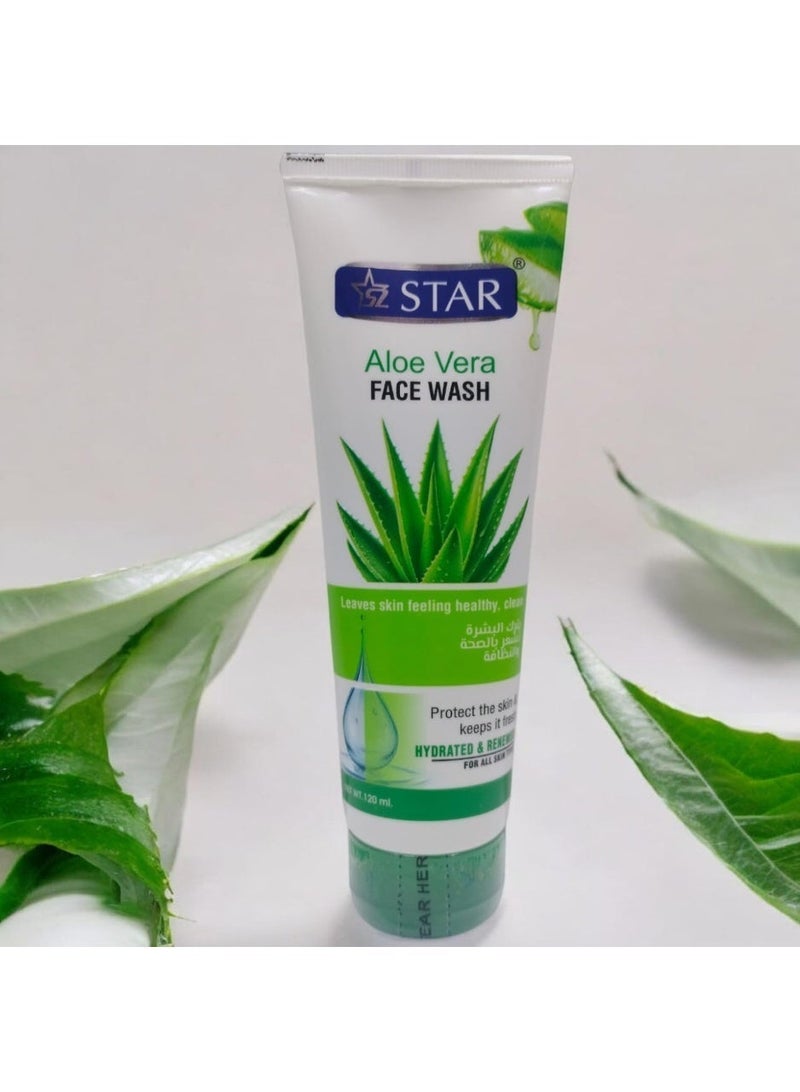Star SZ Star Hydrating & Deep Cleansing Face Wash 120ml – Aloe Vera, Charcoal, Menthol Cool and Lemon - Image 5