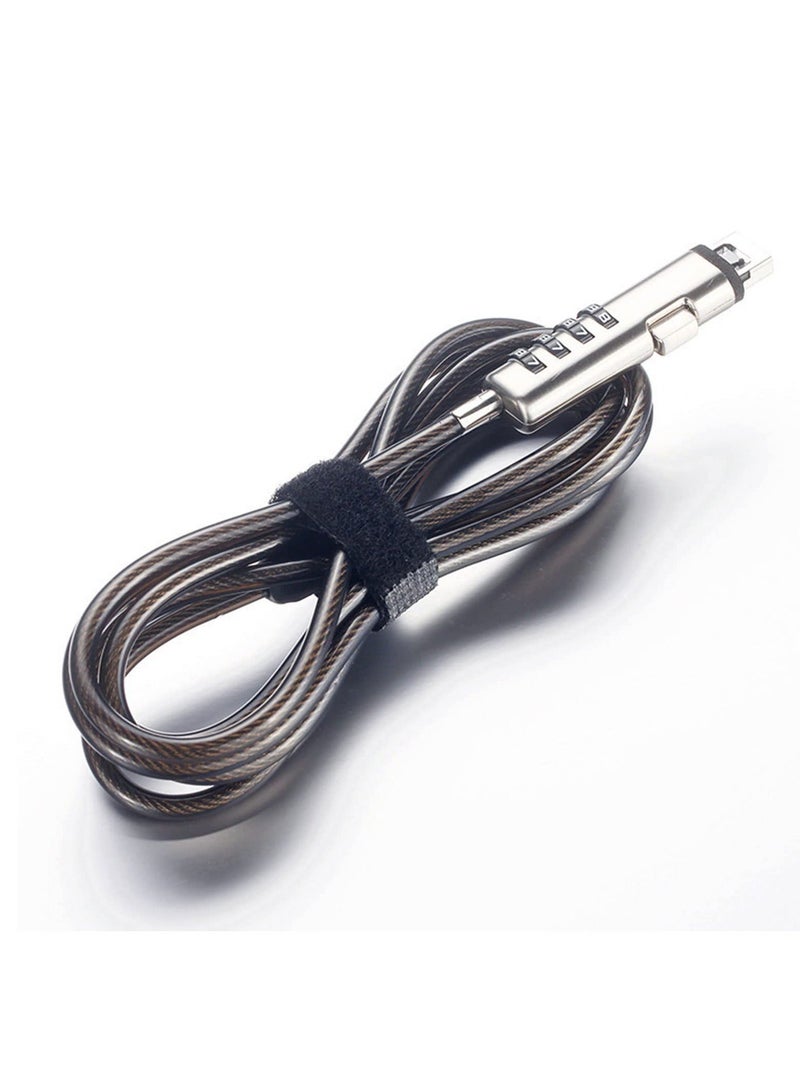 Adhesive Security Plate,  with Slot for Cables to Lock Down Laptops, Tablets, Monitors and Other Devices, 1Pcs Black - Image 2