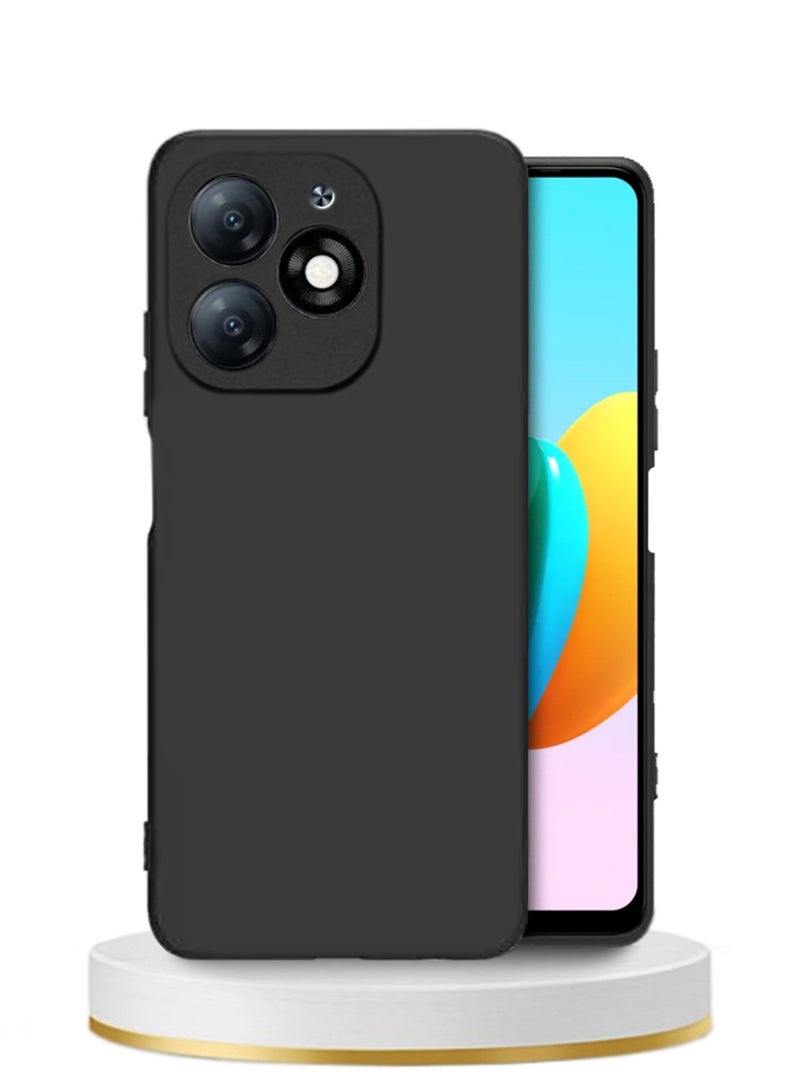 Techie جراب خلفي أنيق من السيليكون TPU لهاتف Tecno Spark 20C / Tecno Spark Go 2024 - تصميم نحيف وناعم - أسود - Image 1