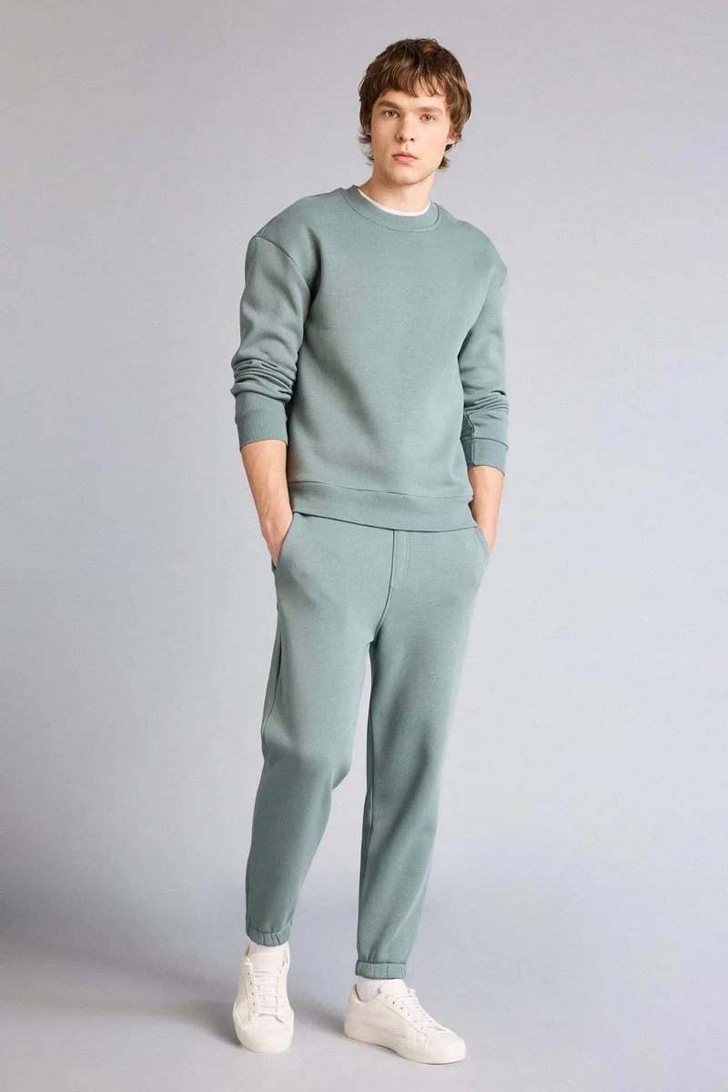 ديفاكتو Boxy Fit Sweatshirt Jogging 2 Piece Thick Fabric Set