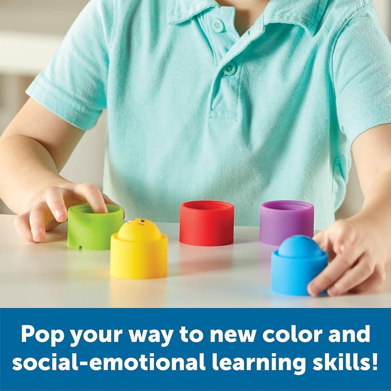 Learning Resources Rainbow Emotion Fidget Poppers, 5 Pieces, Ages 3+, Sensory Toys, Social-Emotional Learning,Sensory Toys for Toddlers,Calm Down Corner,Fine Motor Skills,Stocking Stuffers for Kids - Image 2