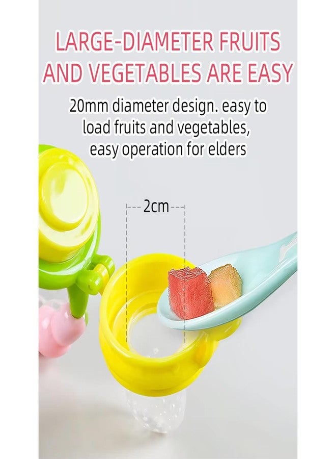 Fimalia Silicone Food/Fruit Nibbler with Extra Mesh, Soft Pacifier/Feeder, Teether for Infant Baby, Infant,BPA Free (Multicolor) (Rattle) - Image 5