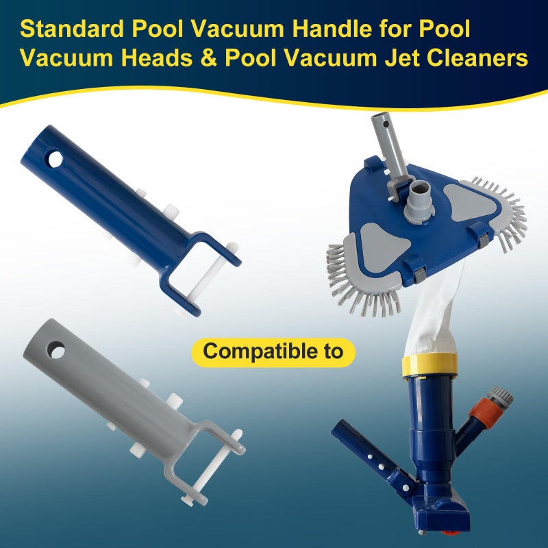 POOLAZA 2Pcs Pool Vacuum Head Handle Replacement Parts with EZ Clip and Pin Set, Suitable for Pool Vacuum Heads and Portable Pool Vacuum Jet Underwater Cleaners - Image 5