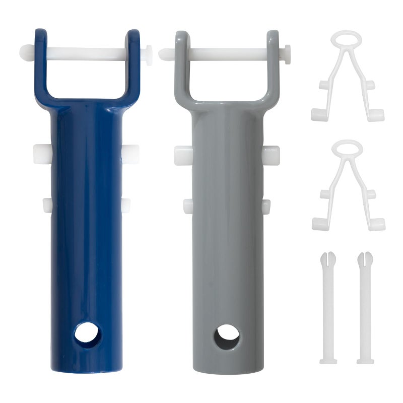 POOLAZA 2Pcs Pool Vacuum Head Handle Replacement Parts with EZ Clip and Pin Set, Suitable for Pool Vacuum Heads and Portable Pool Vacuum Jet Underwater Cleaners - Image 1