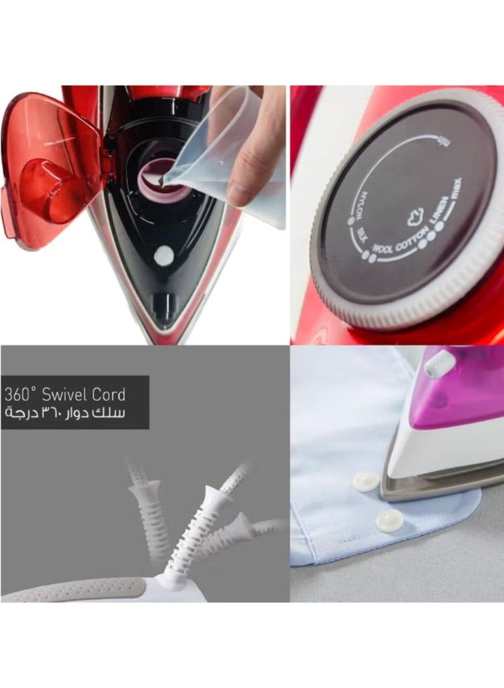 Home Time 2200W Ceramic Coating Iron with Convenient  Steam Control - Image 3