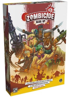 Zombicide Gear Up ; Zombie Apocalypse Survival Game ; Flip And Write Strategy Game ; Cooperative Rpg For Adults Teens ; Ages 14+ ; 16 Players ; Average Playtime 30 Minutes ; Made By Cmon