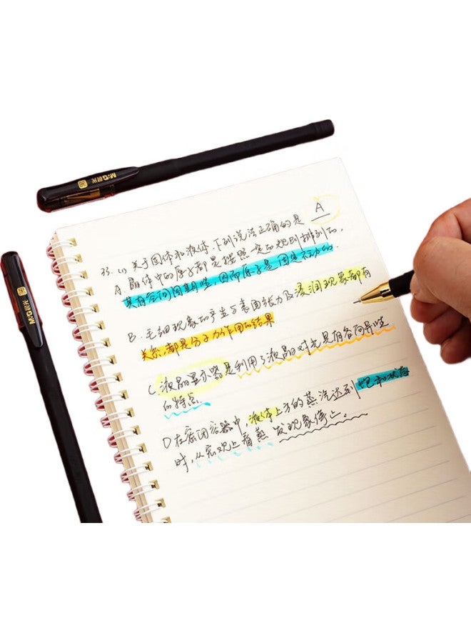 M.G M&G (M&G) Stationery 0.5Mm Black Gel Pen Kongmiao Series Full Needle Tube Exam Signature Pen Cap Student Water Pen Agp17204 12Pcs/Box Final Exam Middle School Exam - Image 2