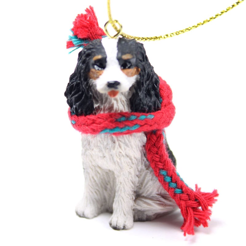 Conversation Concepts Cavalier King Charles Spaniel Tiny Miniature One Christmas Ornament - Delightful! (Black-White) - Image 1