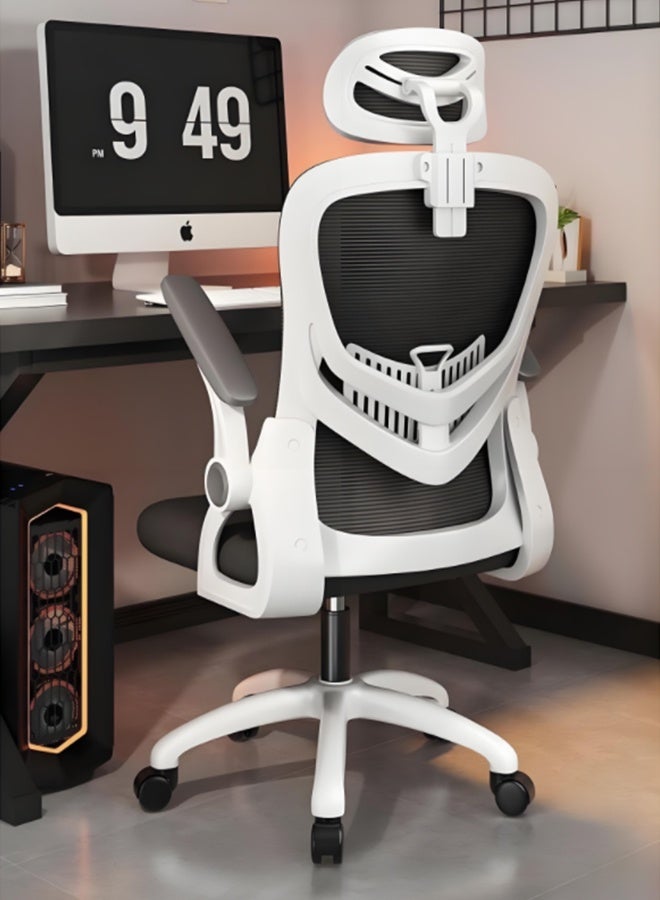 كرسي الكمبيوتر المنزلي كرسي الكمبيوتر القابل للتعديل في الارتفاع, وسادة الإسفنجة, كرسي الكمبيوتر بكرات عالمية, كرسي الألعاب, كرسي العمل, كرسي الكتابة - Image 1