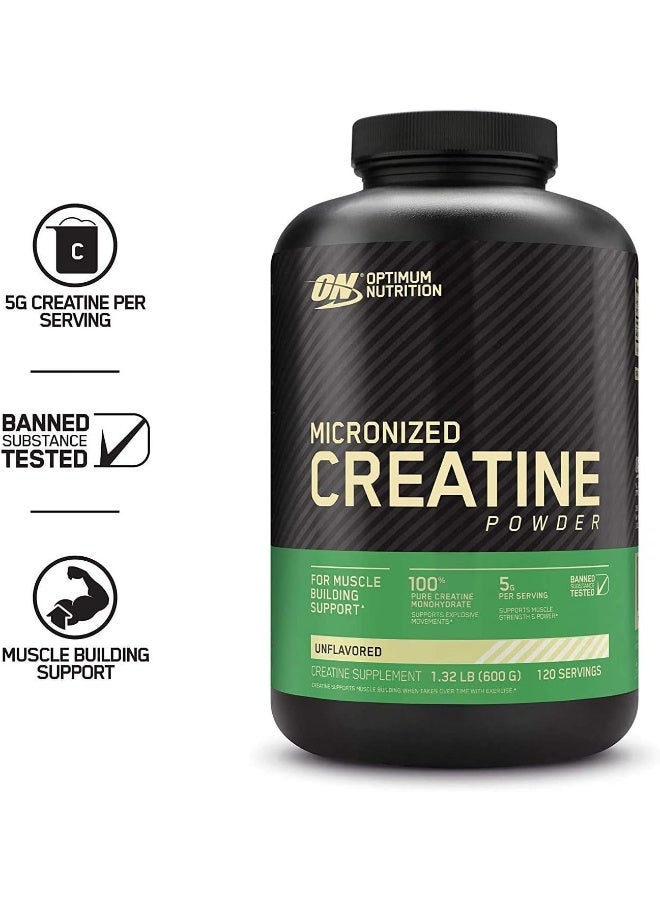 Optimum Nutrition Micronized Creatine  Powder - Unflavored - 1.32 LB Packaging May Vary - Image 1