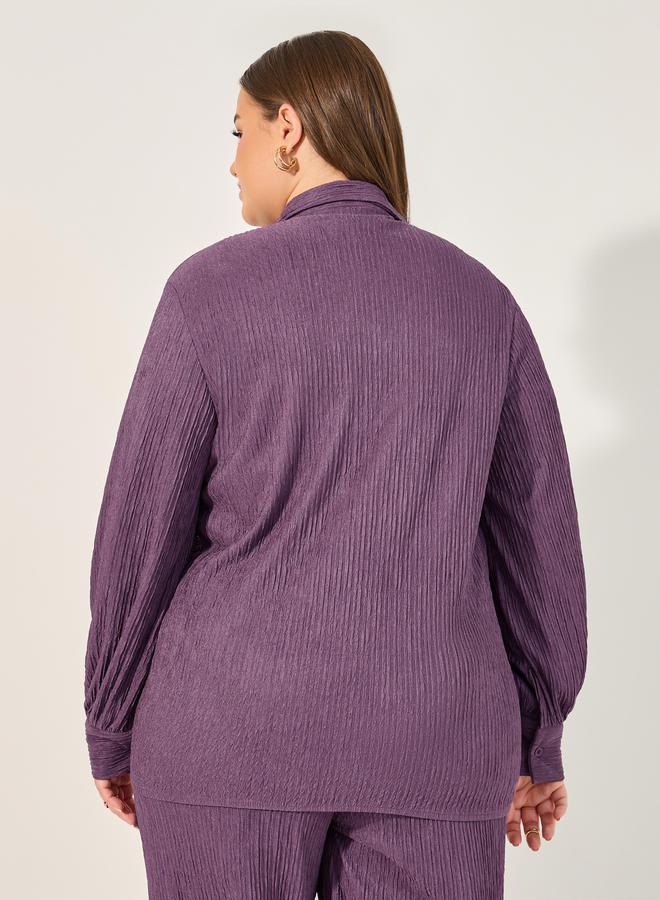 Styli Solid Oversize Long Sleeve Shirt - Image 5