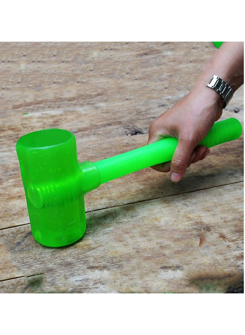 DubaiGallery Silicone Hammer Mallet With Plastic Handle Indoor Soft Safety Hammer  - Image 1