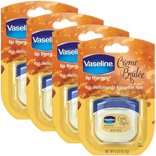 Vaseline Lip Therapy Creme Brulee Mini 4-Pack – Moisturizing Balm for Soft, Smooth Lips, 0.25 Oz Ea - Image 1