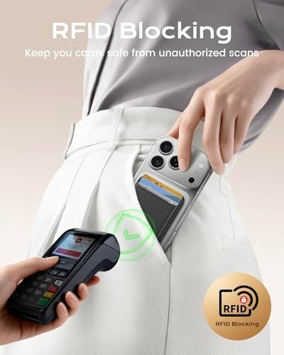 KPNEOL Magnetic Mag-safe Wallet Cell Phone Card Holder for Phone Case with Mag-Safe, Stronger Magnetic RFID Leather Phone Wallet Stick on for iPhone 17/16/15/14/13/12 Series, Black Color - Image 4