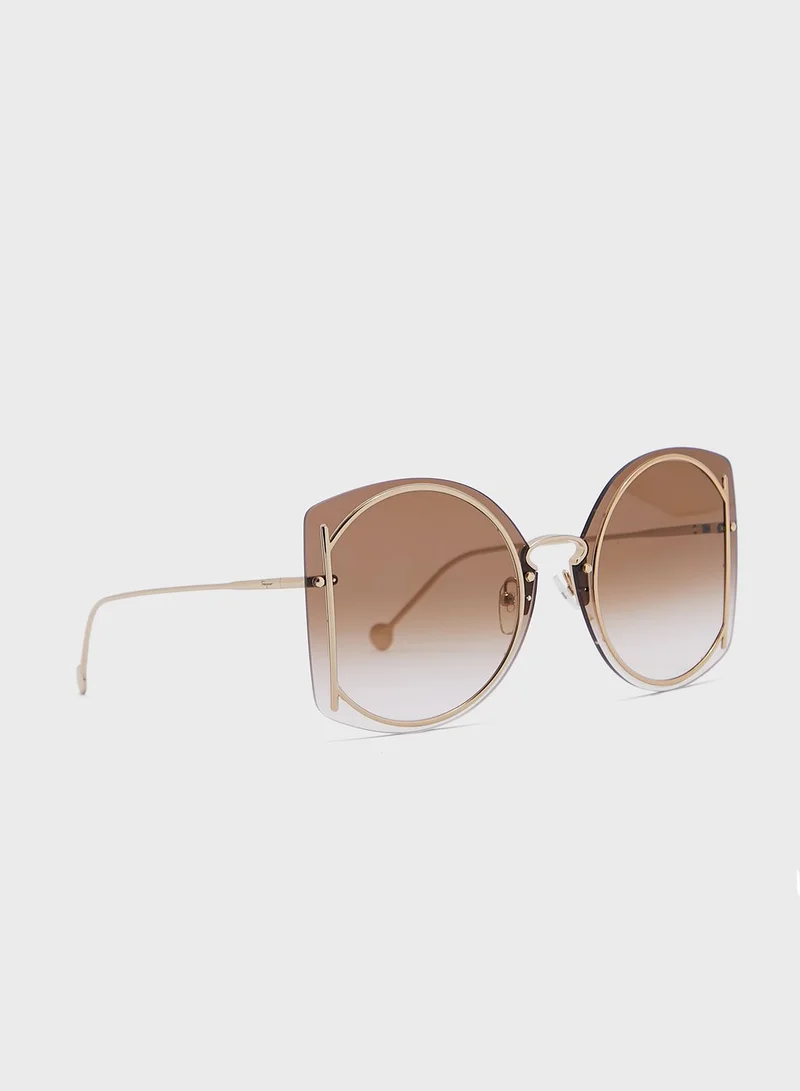Salvatore Ferragamo SF196S Oversized Sunglasses