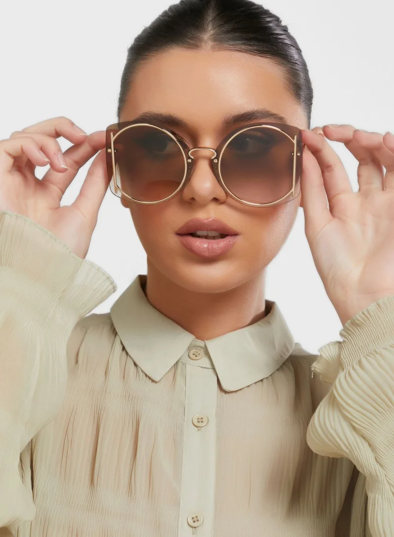 Salvatore Ferragamo SF196S Oversized Sunglasses