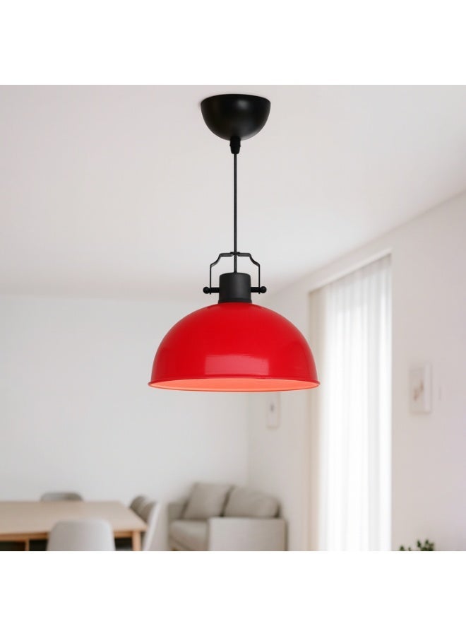 مصباح معلق معدني أحمر عتيق – مصباح سقف حديث لغرفة المعيشة والمطبخ وديكور المنزل - Image 1