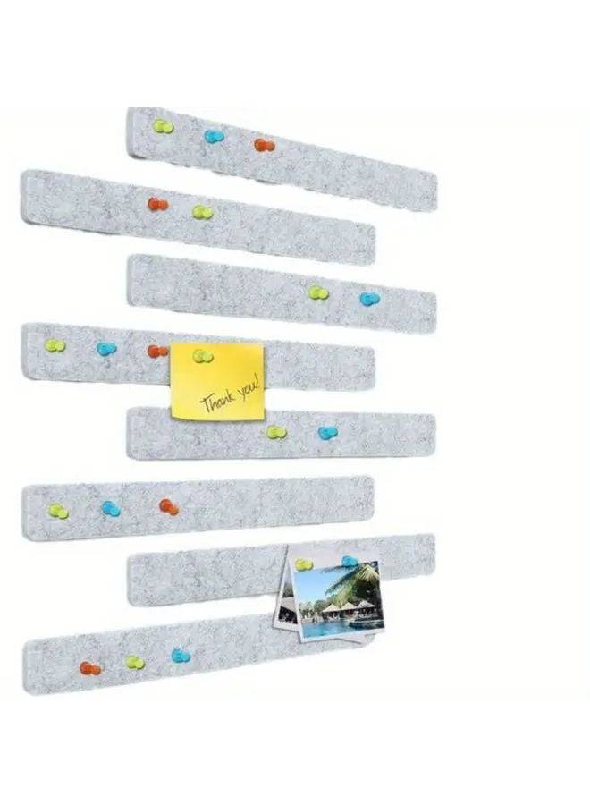 5pcs Color Random Adhesive Felt Memo Board Office Message Strip with Notes - Image 3