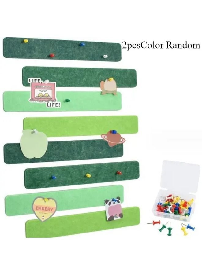 5pcs Color Random Adhesive Felt Memo Board Office Message Strip with Notes - Image 2