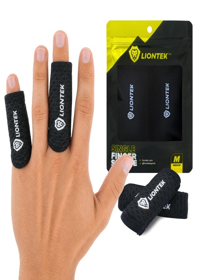 LIONTEK Single Flow Finger Sleeve V3 Pair — Joint Support & Compression for Activity, BJJ, Fitness, Volleyball, Basketball, and More (Medium) - Image 1