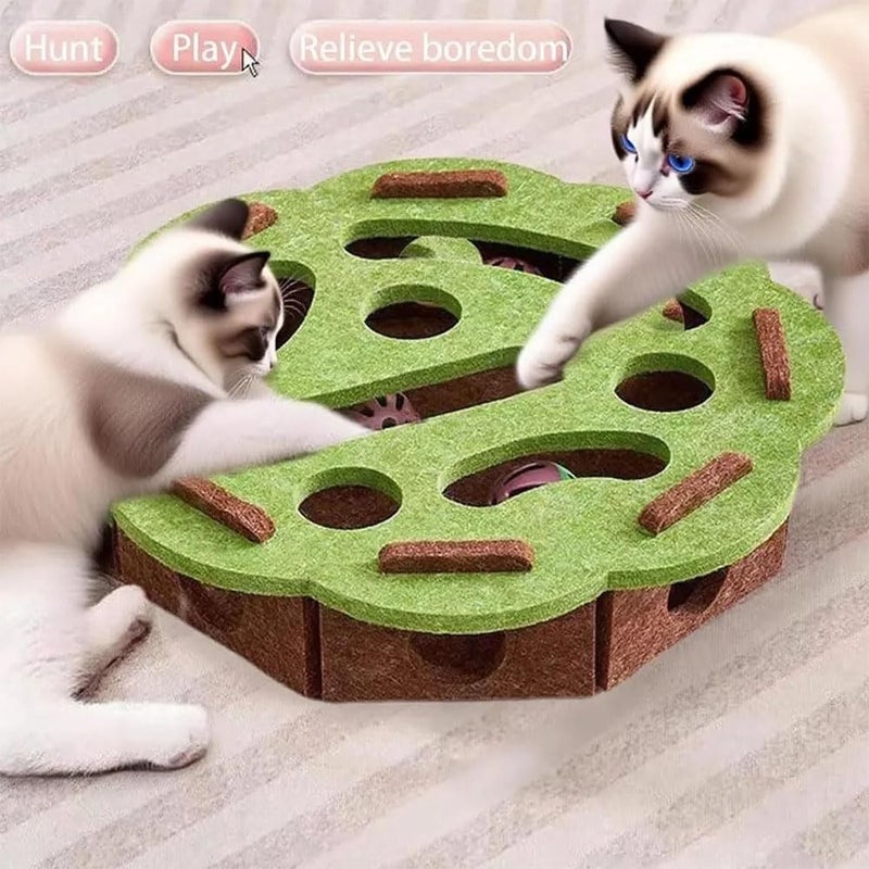 Cat Nail File Box: Green Sandpaper Surface - Stress-Free Nail Trimming Alternative Cat Scratch Puzzle for Indoor Cats - Image 2