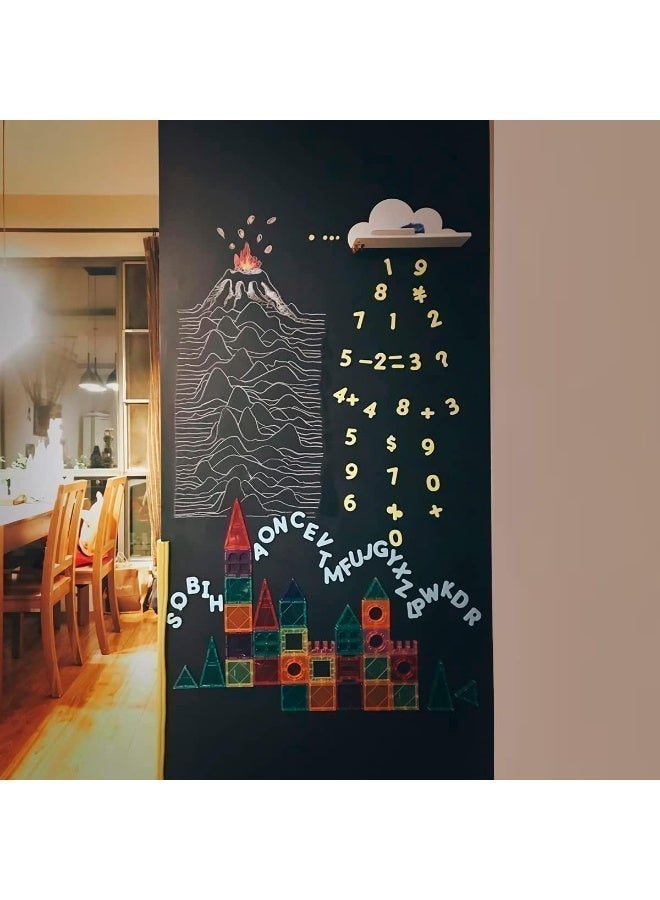 لفافة ورق السبورة الطباشيري فائقة الكبير - 200x60 سم قابلة للفصل واللصق | تشمل 5 طباشير + قماشة للمسح | ورق سبورة لاصق متعدد الاستخدام للحوائط، الأطفال، المطبخ، المكتب - Image 5