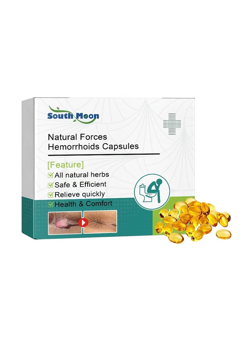 SOUTH MOON Natural Forces Hemorrhoids Capsules，Natural Herbs ，Safe Efficient，Relieve Quickly and Health Comfort 7pcs - Image 1
