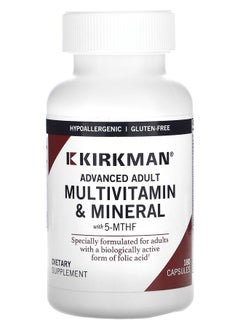 Kirkman Labs Advanced Adult Multivitamin & Minerals with 5-MTHF 180 Capsules 