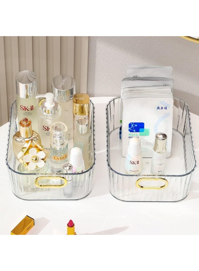 منظم مكياج أكريليك فاخر - تخزين أنيق للحمام والمكتب وسطح الطاولة لمستحضرات التجميل والعناية بالبشرة وأحمر الشفاه، 30*22*13 سم - Image 2