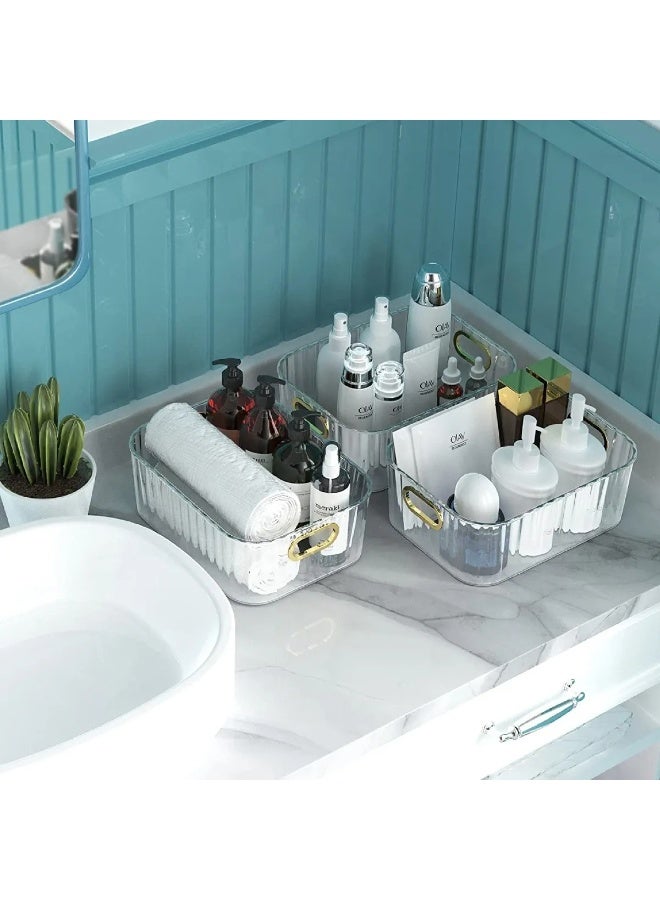 منظم مكياج أكريليك فاخر - تخزين أنيق للحمام والمكتب وسطح الطاولة لمستحضرات التجميل والعناية بالبشرة وأحمر الشفاه، 30*22*13 سم - Image 5