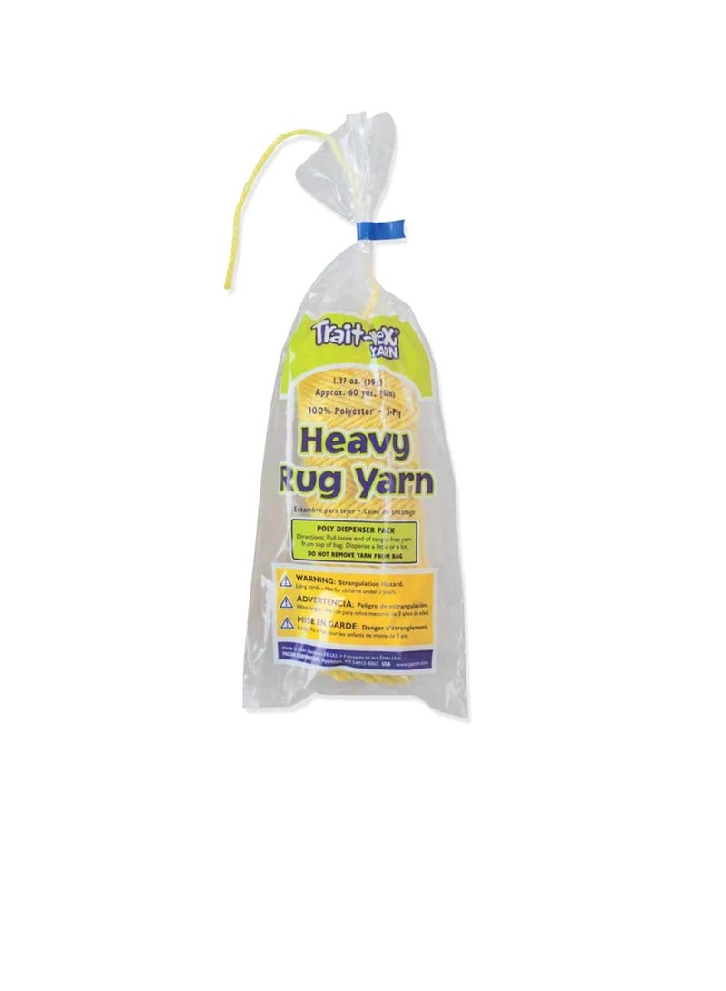 Heavy Rug Yarn 60yds Yellow - Image 1