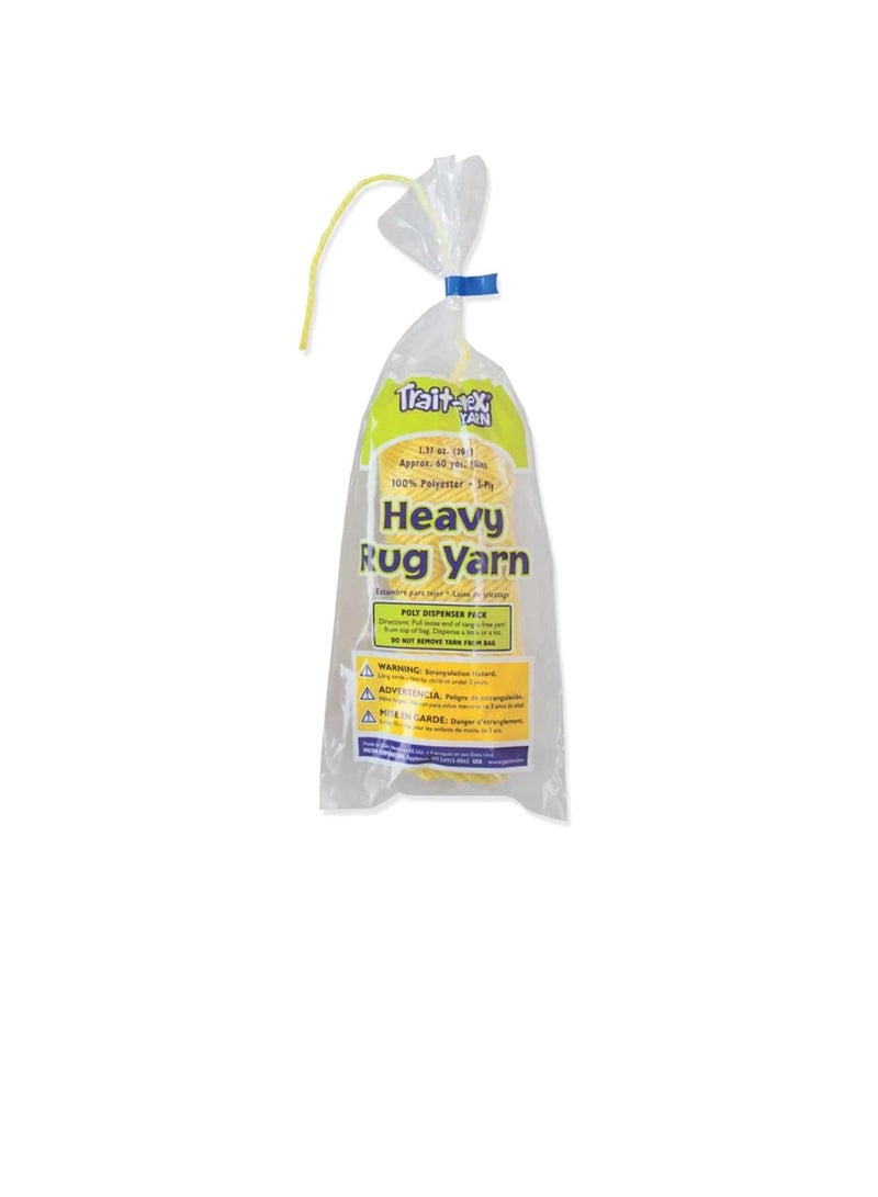 Heavy Rug Yarn 60yds Yellow - Image 2