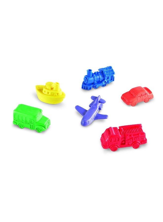 ليرننج ريسورسز مجموعة عدادات المركبات الصغيرة من Learning Resources، مكونة من 72 قطعة للعد والفرز واللعب الخيالي، تتضمن حوض تخزين، مناسبة للأعمار من 3 سنوات فما فوق - Image 2