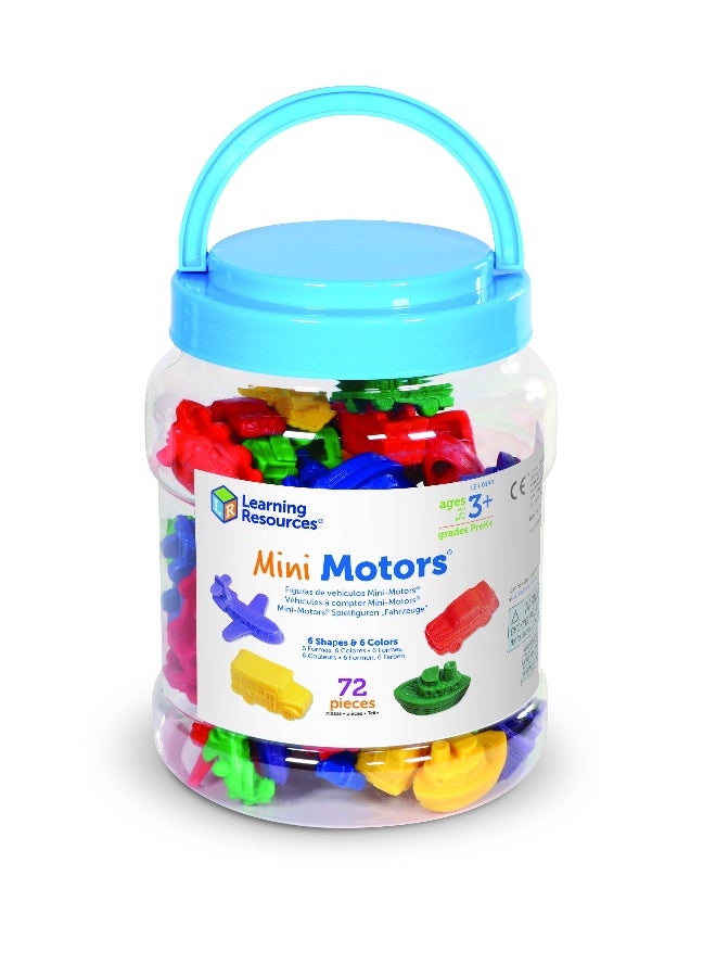 ليرننج ريسورسز مجموعة عدادات المركبات الصغيرة من Learning Resources، مكونة من 72 قطعة للعد والفرز واللعب الخيالي، تتضمن حوض تخزين، مناسبة للأعمار من 3 سنوات فما فوق - Image 4