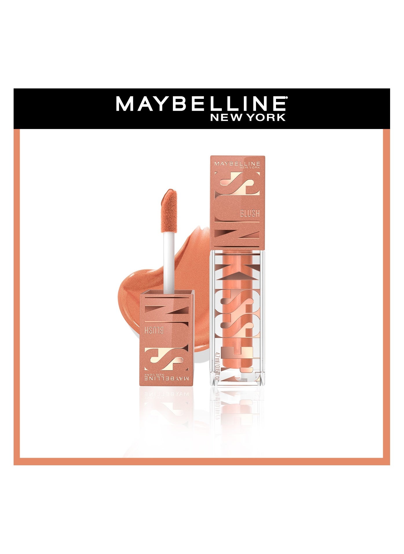 MAYBELLINE NEW YORK Sunkisser Liquid Glow Blush With Vitamin E, 08 Shades On 