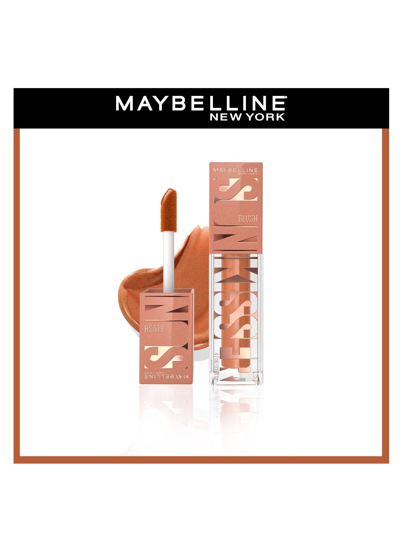 MAYBELLINE NEW YORK Sunkisser Liquid Glow Blush With Vitamin E, 08 Shades On 