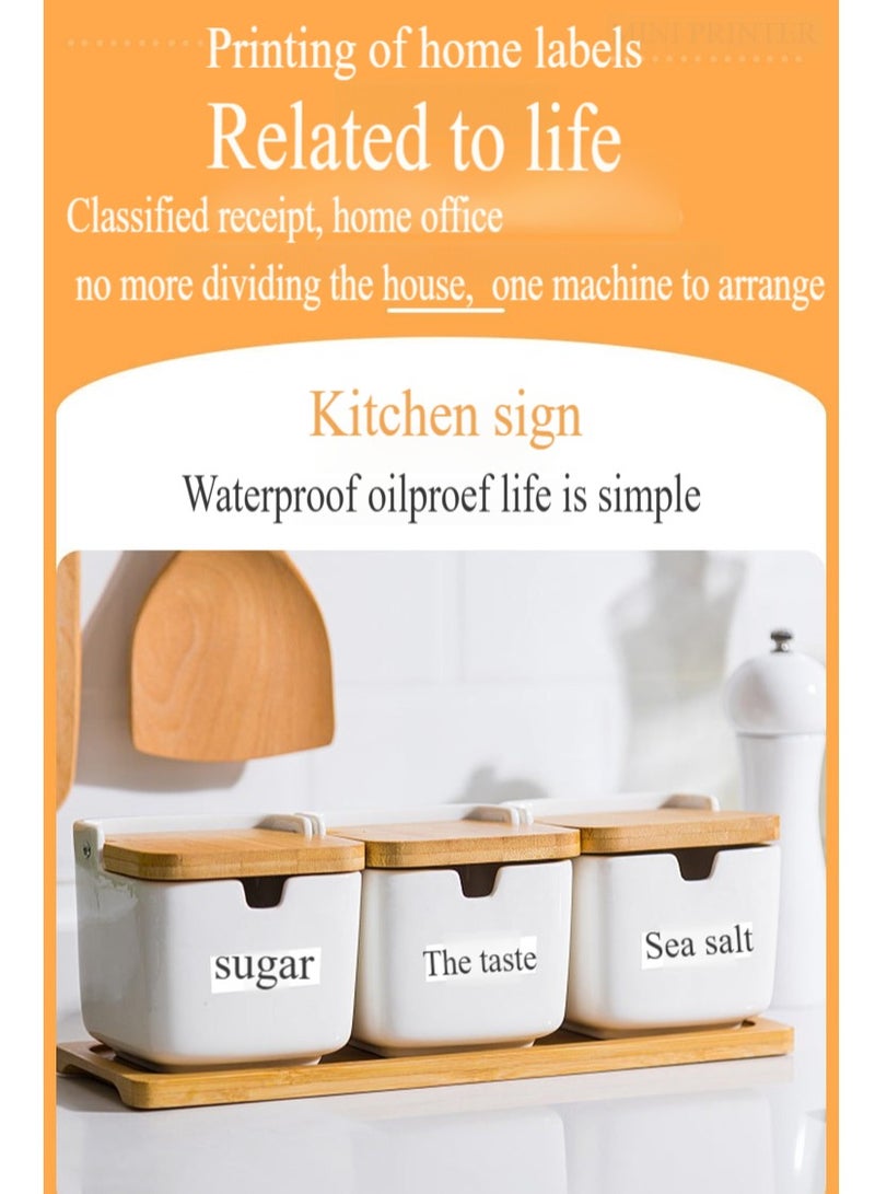 Portable Wireless Printer Mini Pocket Bluetooth Thermal Smart Sticker Maker for Office Organization Home Kitchen School Compatible with Smartphones for Labeling Receipts DIY Photos Printing Title No - Image 3