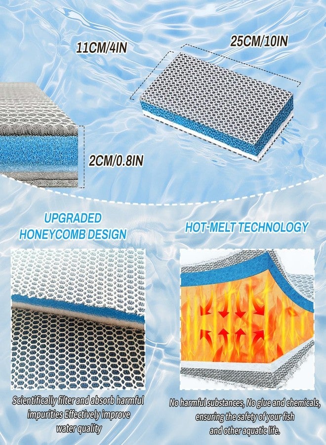 Blutails 8D Multi-Layer Premium Aquarium Filter Sponge Pad - 50 * 11 cm (Pack of 2) Nano Gel-Free Aquarium Sponge for All Aquarium Filters. - Image 3
