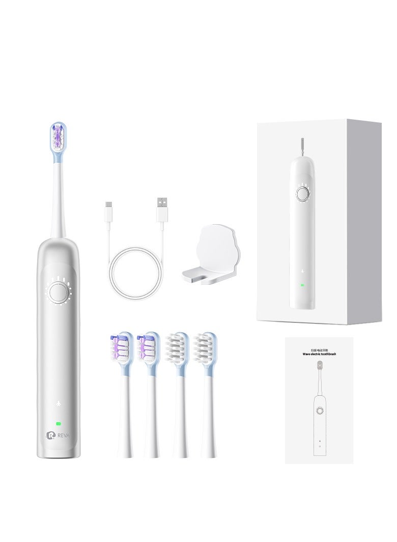 Reva X1 Multi-functional Sweeping And Vibrating Electric Toothbrush With 4 Brush Heads for Adults One Charge For 60 Days 5 Speed Modes IPX7 Waterproof - Image 1