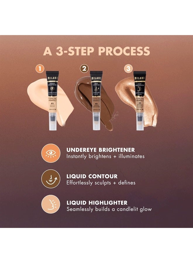 MILANI Conceal + Perfect Liquid Contour for Added Definition, Face Lift Collection - Ginger