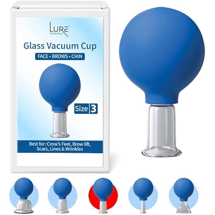 Lure Essentials Glass Facial Suction Cup Size 3 Medium Cup for Facelift Wrinkles Lymphatic Massage - Image 1