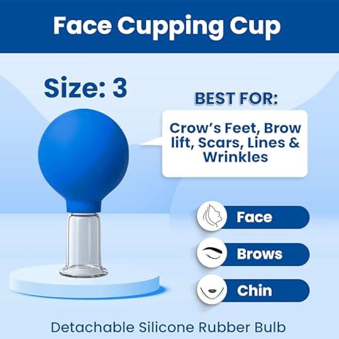 Lure Essentials Glass Facial Suction Cup Size 3 Medium Cup for Facelift Wrinkles Lymphatic Massage - Image 4