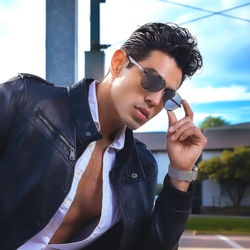 ZENOTTIC Polarized Aviator Sunglasses for Men Carbon Fiber Temple Pilot Sun Glasses with Mirrored Lens UV Protection - Image 2