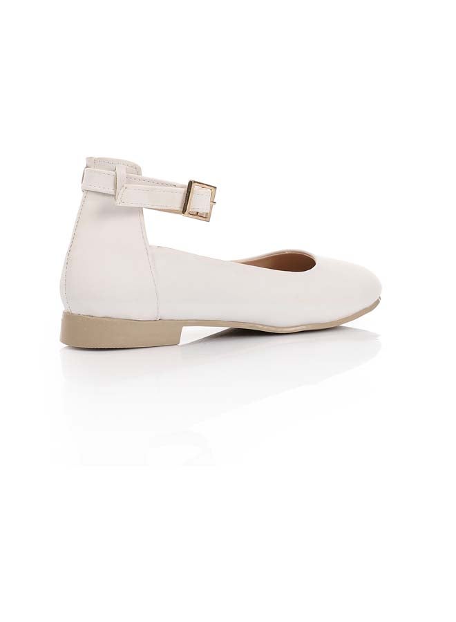 آيس كلوب ICE CLUB حذاء فلات كلاسيكي أنيق بحزام الكاحل – أبيض - Image 3