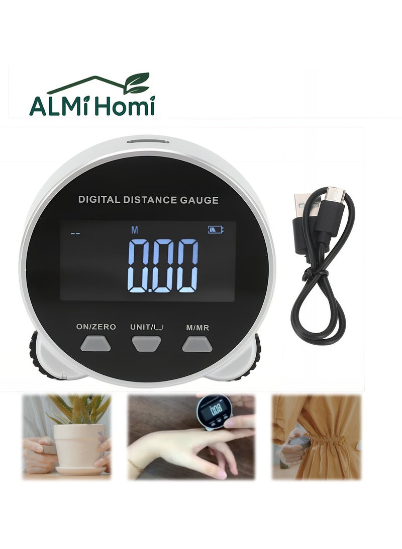 ALMiHomi Digital Measuring Tape – Flexible Electronic Ruler with LCD Display, High-Precision Handheld Rolling Tape Measure for Flat, Curved & Irregular Objects, Portable USB Rechargeable Tool - Image 1