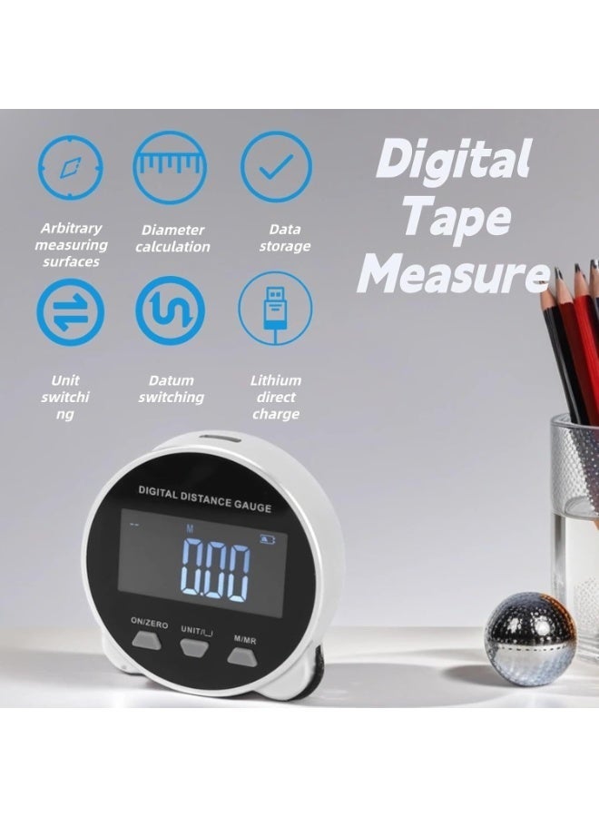 ALMiHomi Digital Measuring Tape – Flexible Electronic Ruler with LCD Display, High-Precision Handheld Rolling Tape Measure for Flat, Curved & Irregular Objects, Portable USB Rechargeable Tool - Image 2